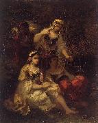 Narcisse Virgilio Diaz Four Spanish Maidens oil painting picture wholesale
